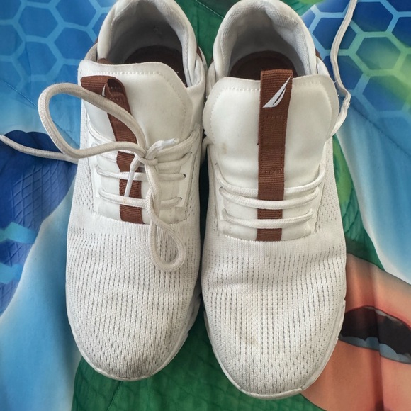 Nautica Other - Nautica White and Brown Sneakers with Streamlined Design